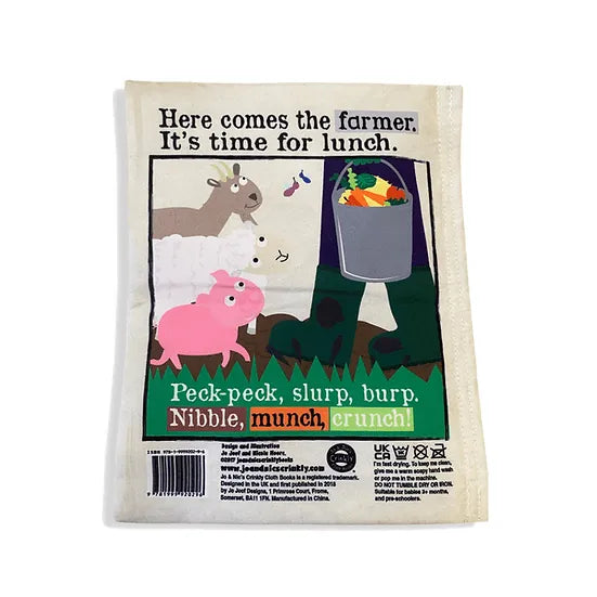 Jo & Nic's Crinkly Cloth Books Nursery Times Crinkly Newspaper - Farm Animals