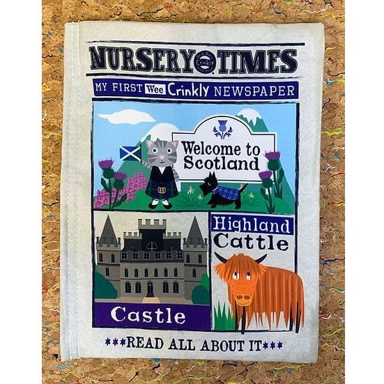Jo & Nic's Crinkly Cloth Books Nursery Times Crinkly Newspaper - Scotland