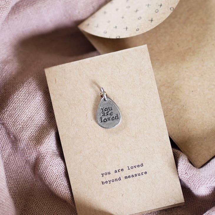 Kutuu 'You Are Loved' Tiny Charm Card