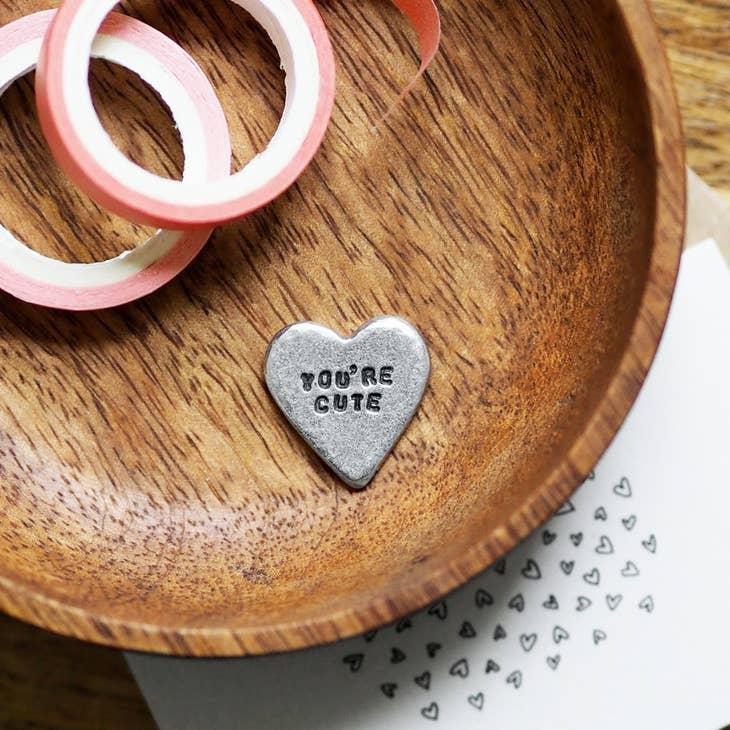 Kutuu 'You're Cute' Heart Tiny Token Card