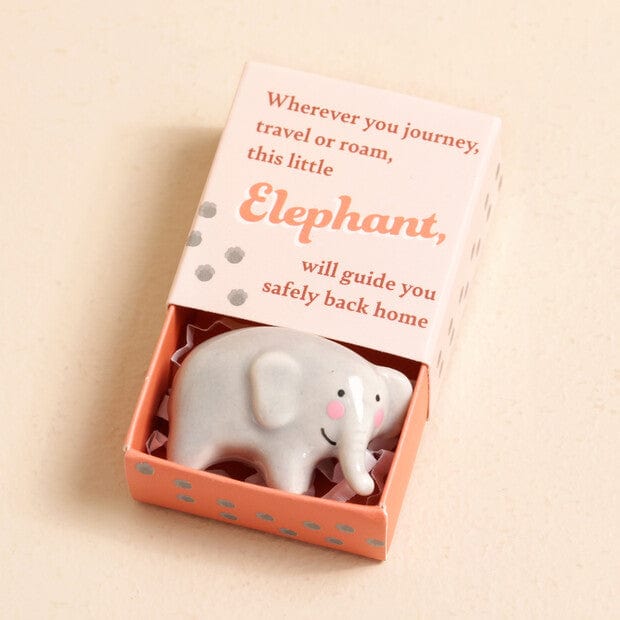 Lisa Angel Tiny Matchbox Ceramic Elephant Token