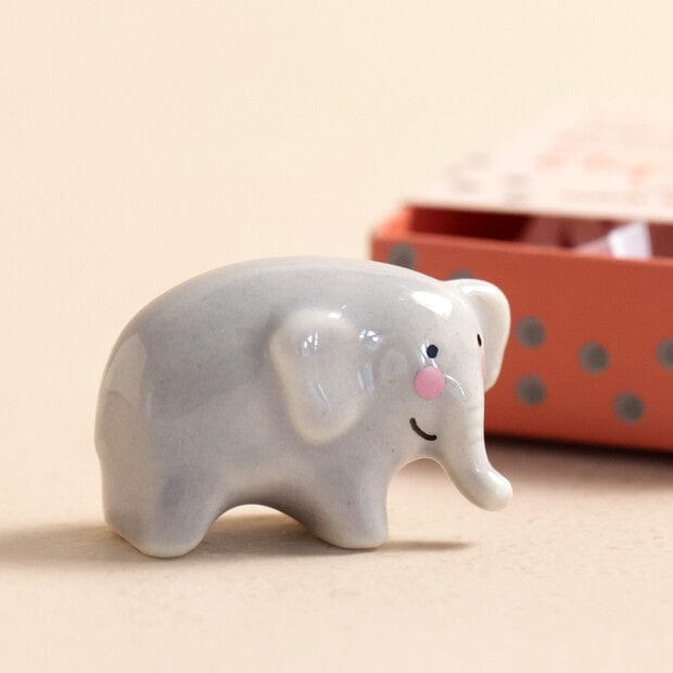 Lisa Angel Tiny Matchbox Ceramic Elephant Token