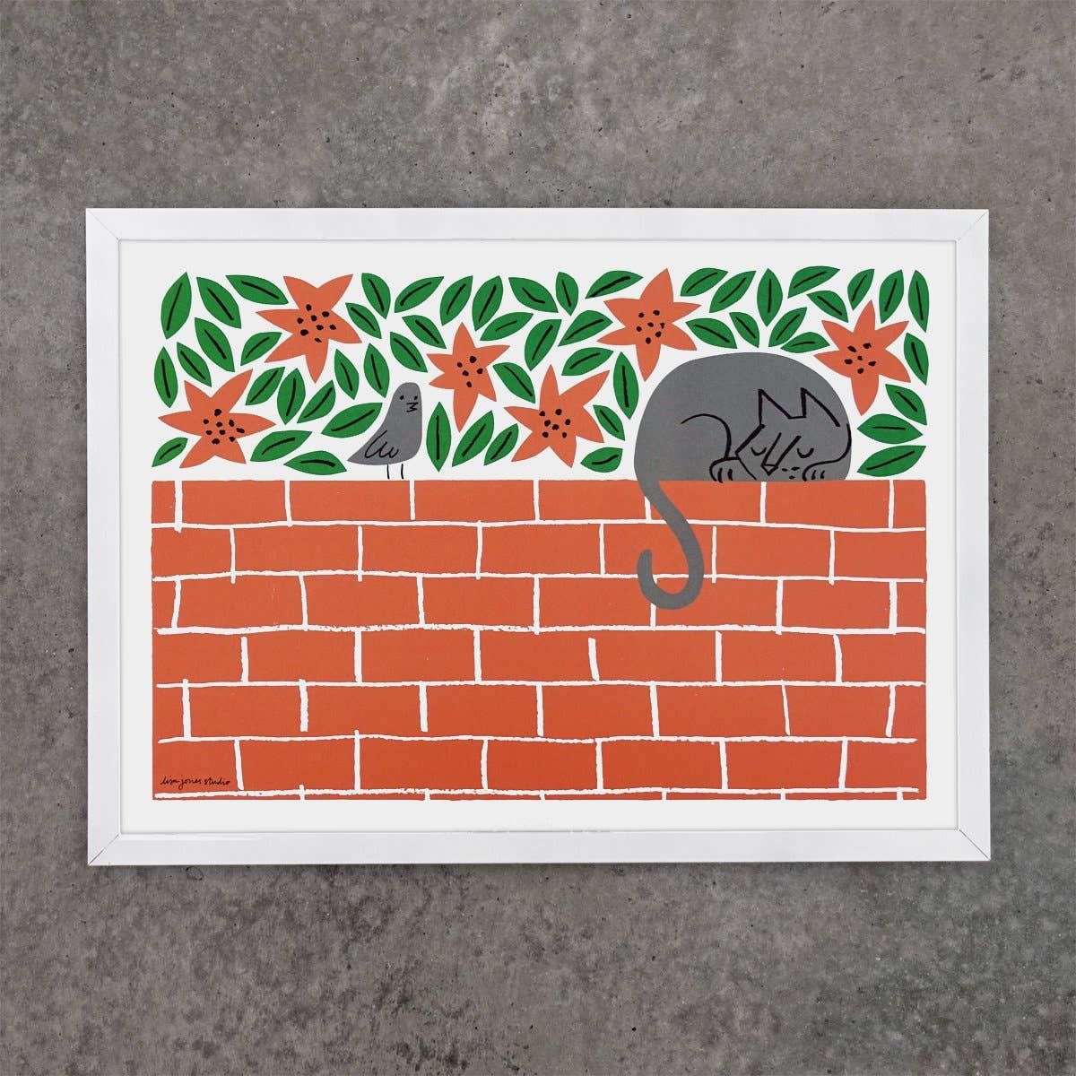 Lisa Jones Studio Cat on Wall Print