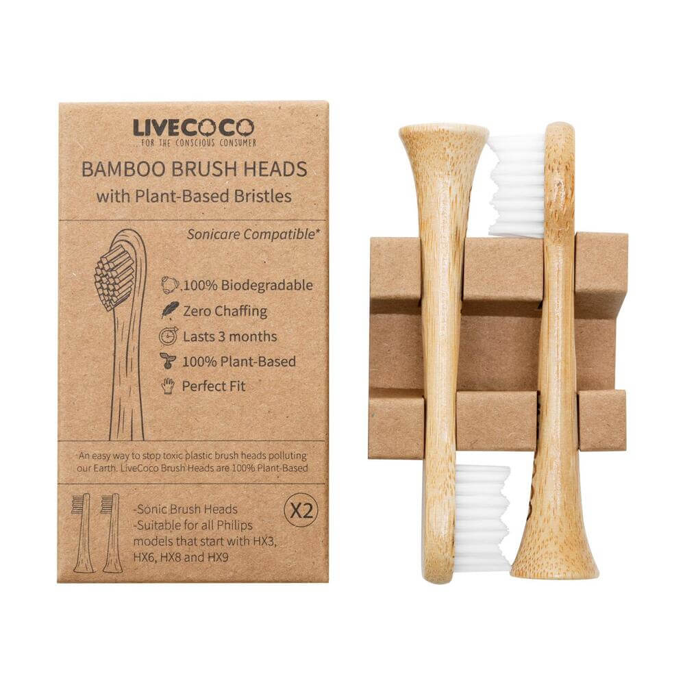 LiveCoco Bamboo Philips Sonicare Compatible Electric Brush Heads