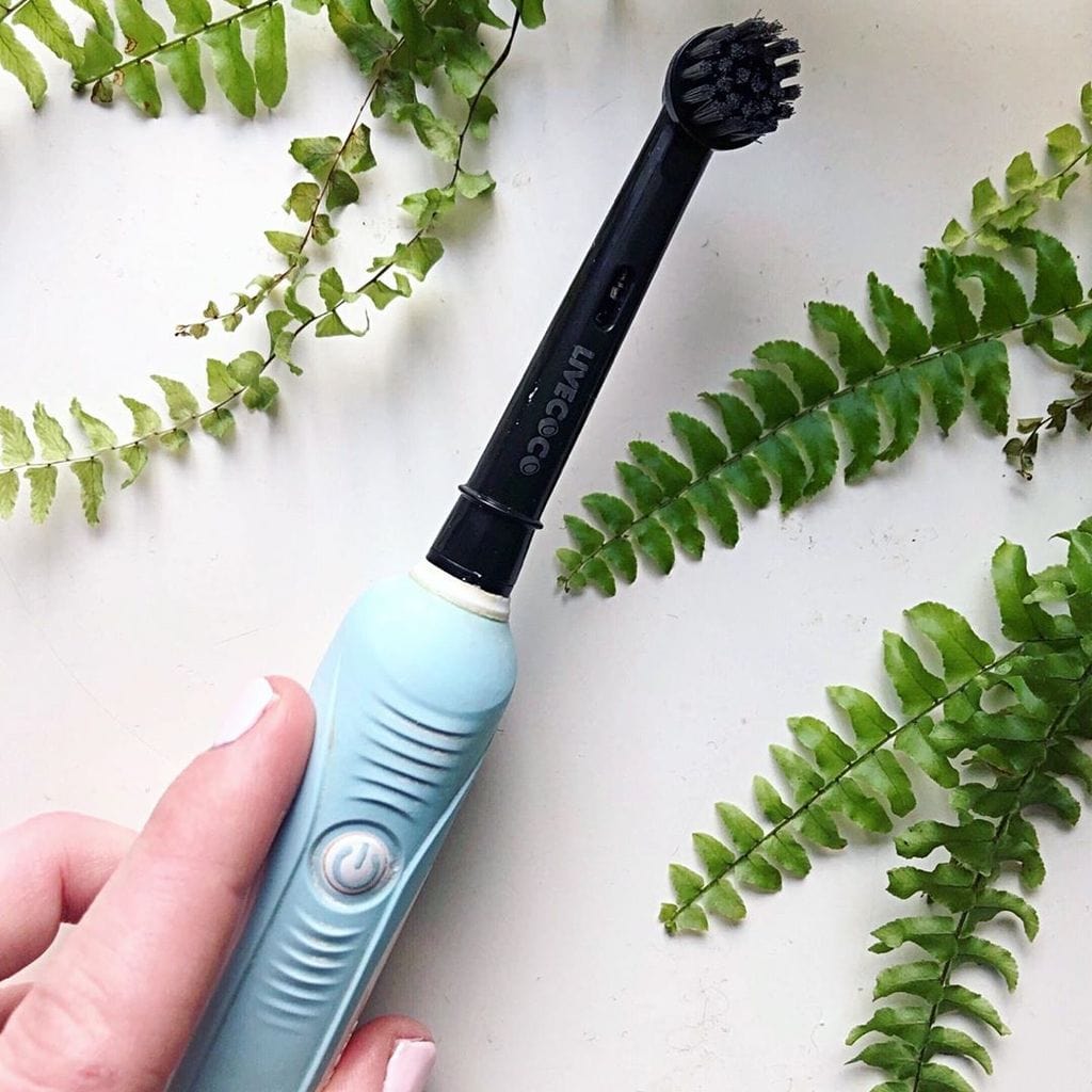 LiveCoco Recycable Brush Heads Charcoal (Set of 2)