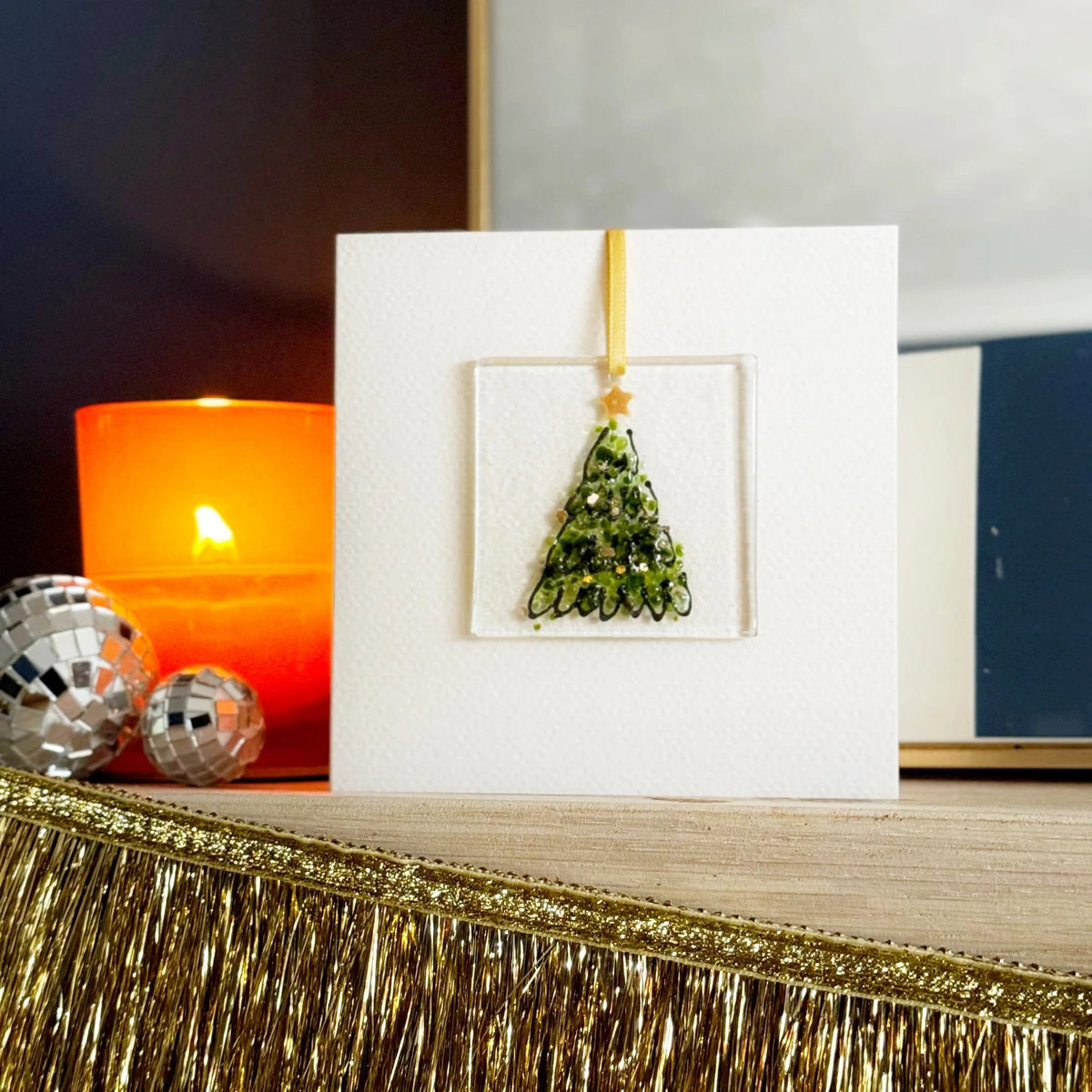 Marc Peters Glass Christmas Tree Card