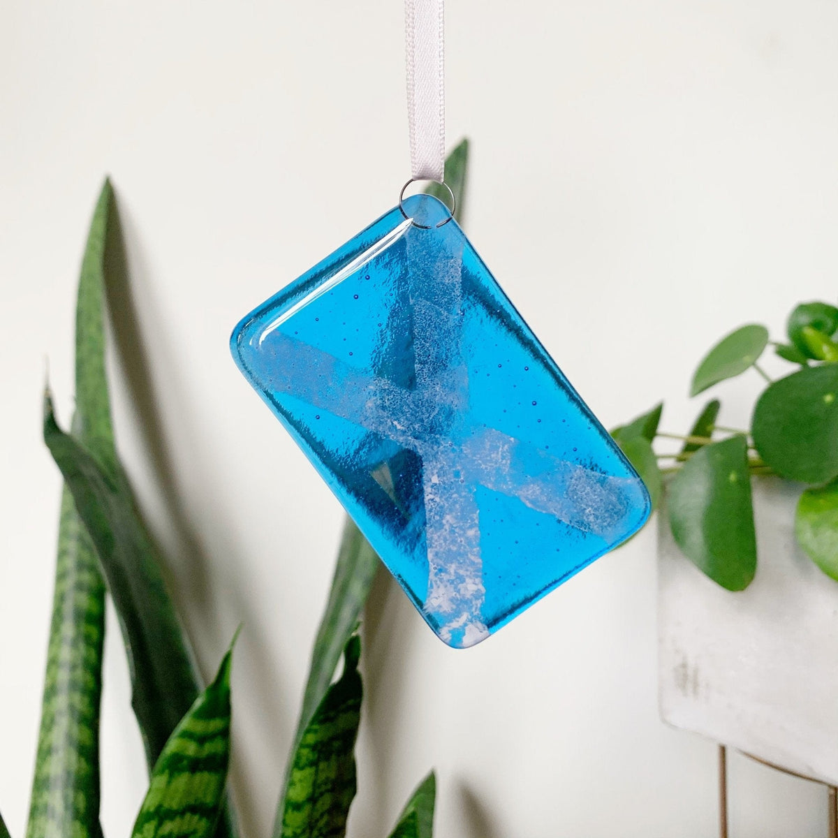 Marc Peters Glass Saltire Fused Glass Decoration