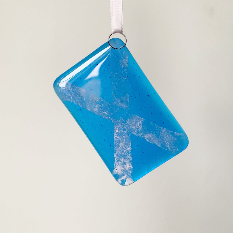 Marc Peters Glass Saltire Fused Glass Decoration