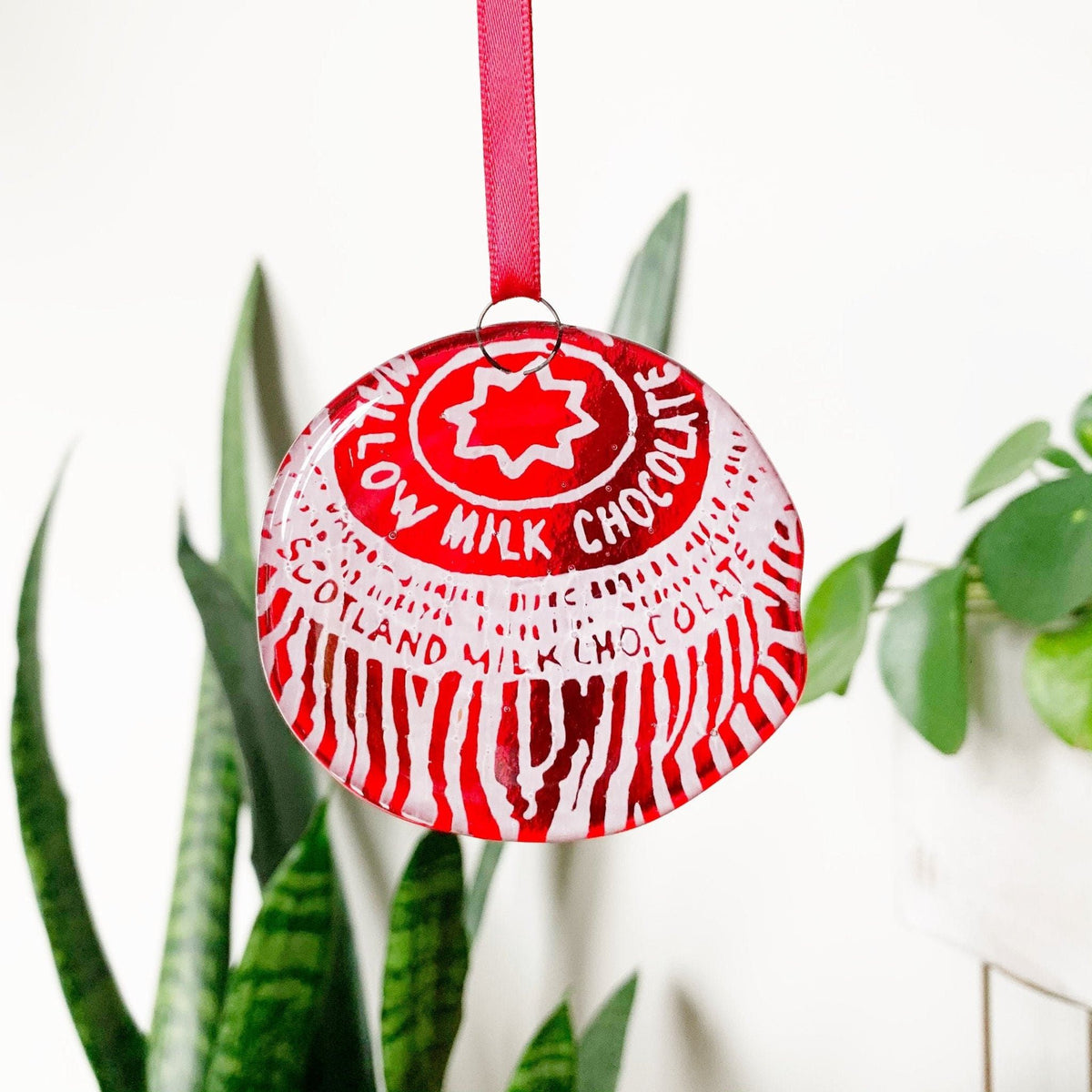 Marc Peters Glass Tunnocks Teacake Glass Decoration