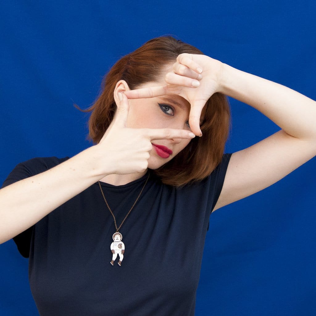 Materia Rica Astronaut Wooden Necklace