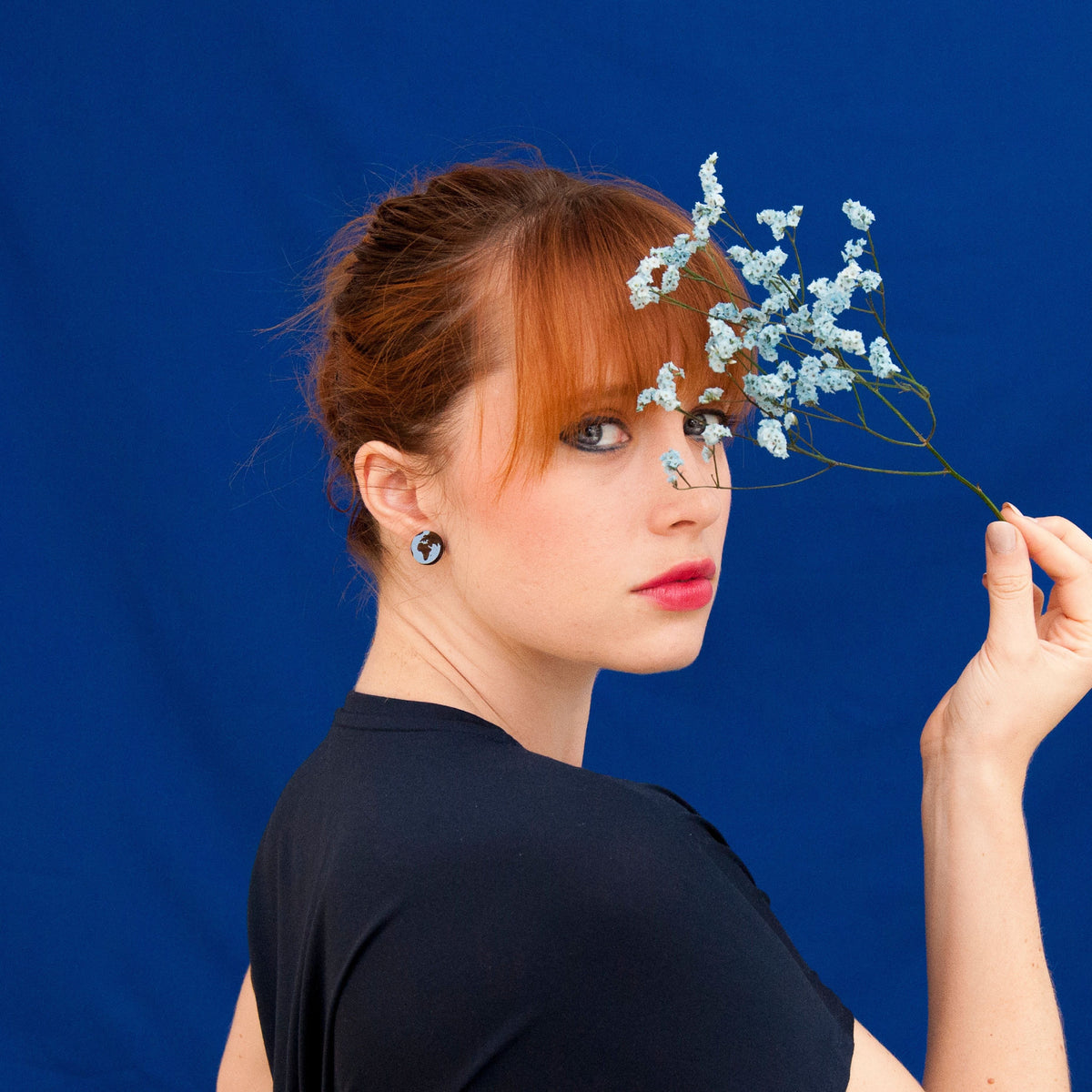 Materia Rica Earth & Moon Stud Earrings