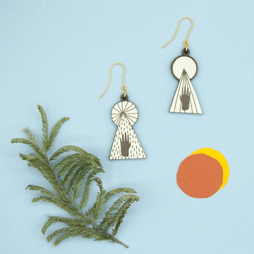 Materia Rica Feeling The Light Wooden Earrings