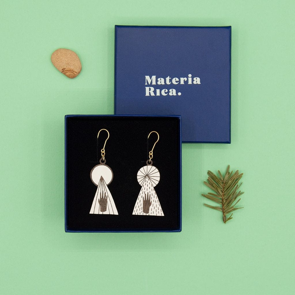 Materia Rica Feeling The Light Wooden Earrings