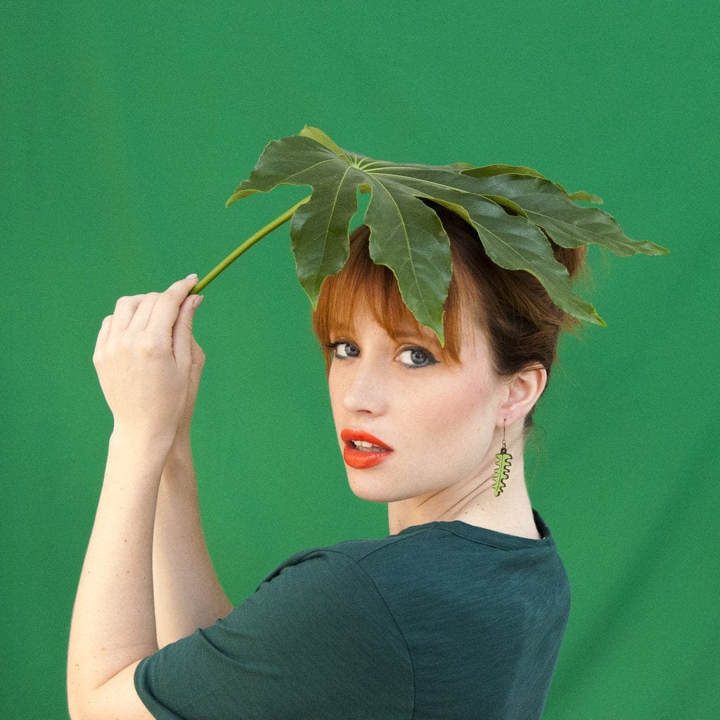 Materia Rica Fox Necklace & Fern Earring Set