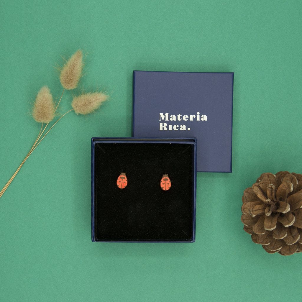Materia Rica Ladybird Stud Earrings