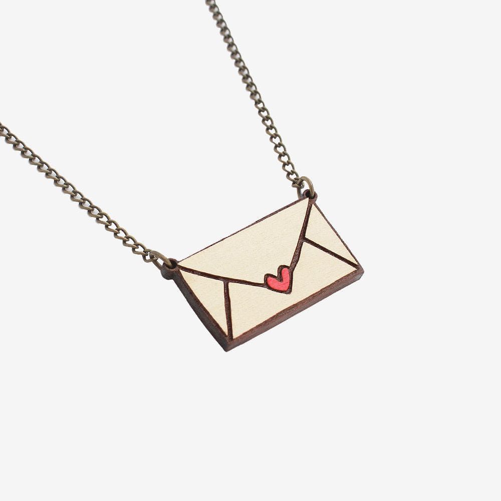 Materia Rica Love Letter Wooden Necklace