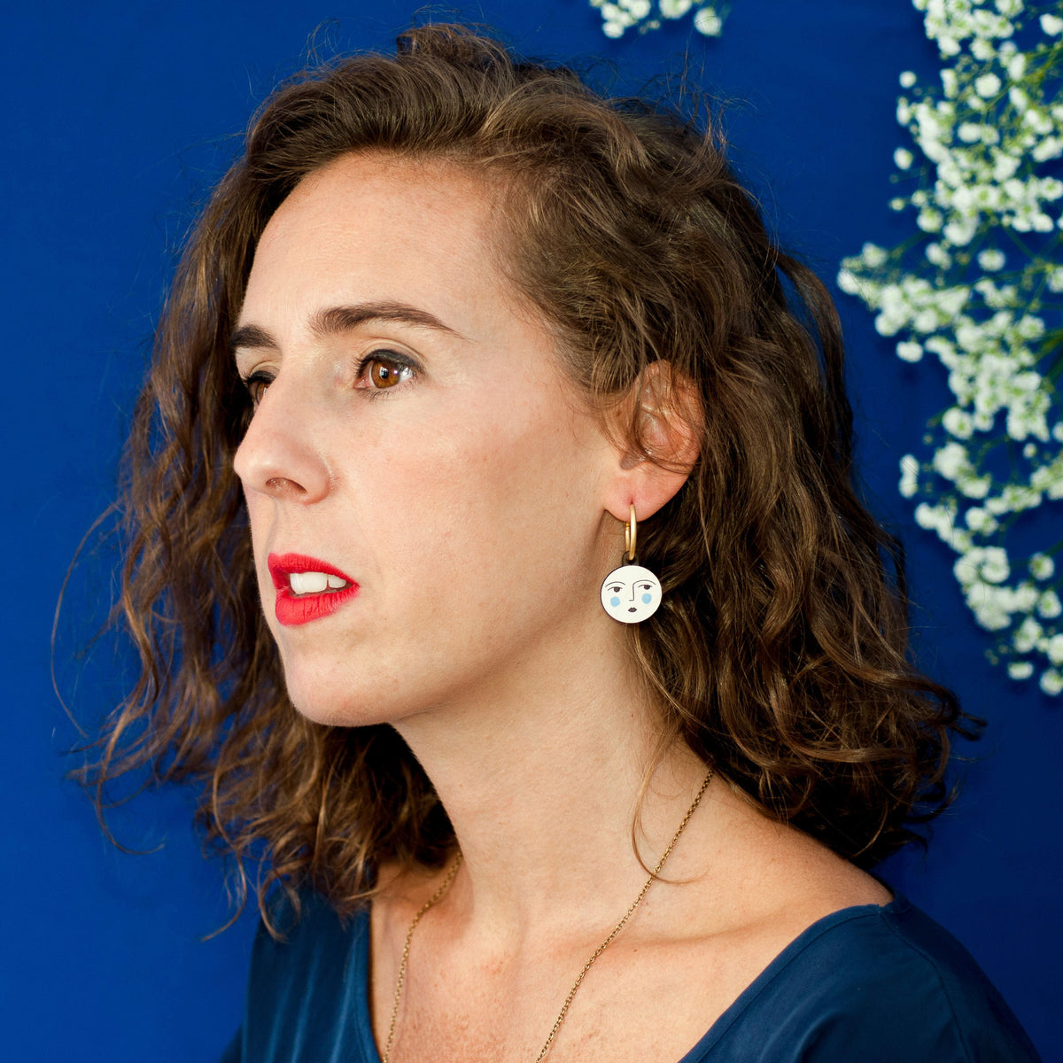 Materia Rica Luna Hoop Earrings