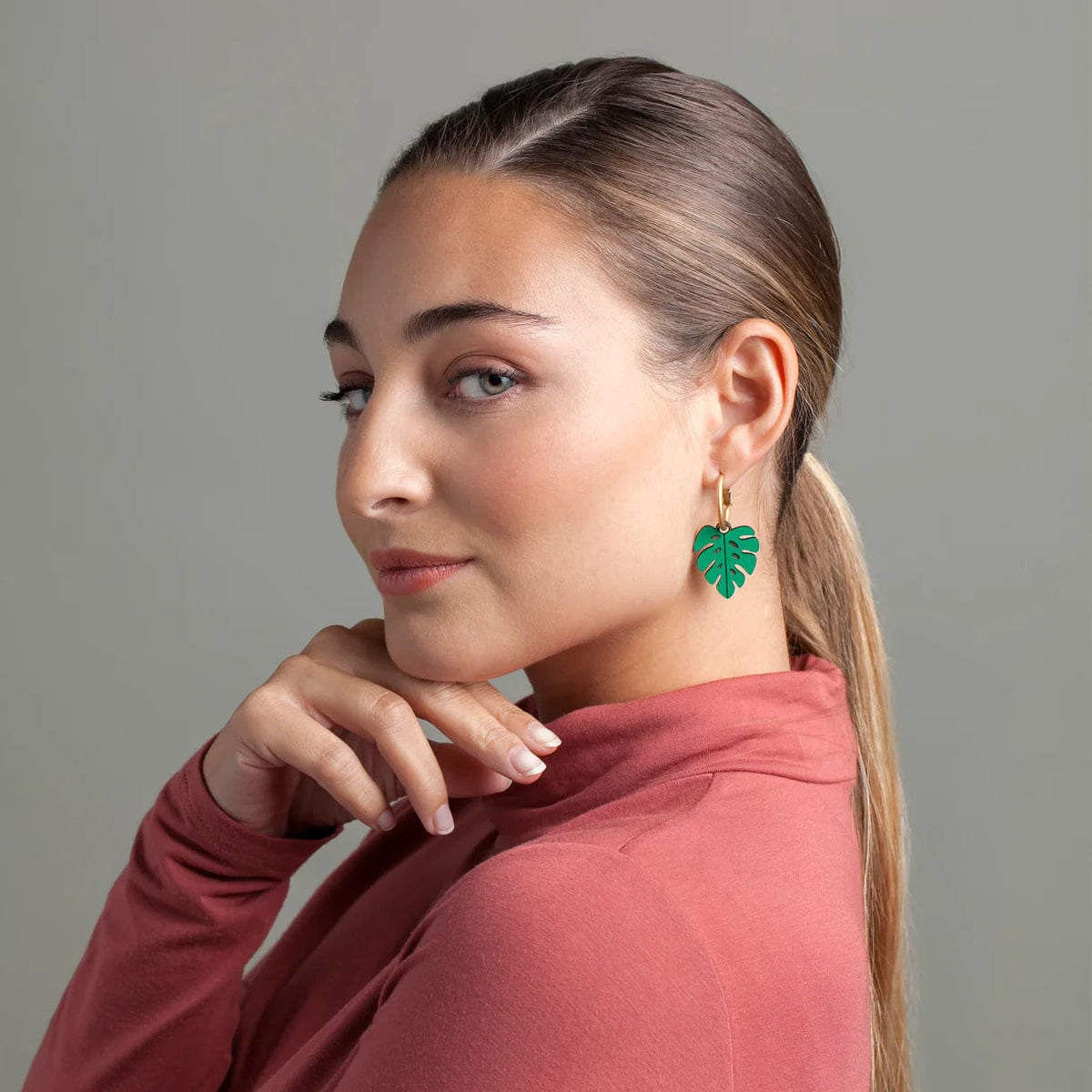 Materia Rica Monstera Earrings