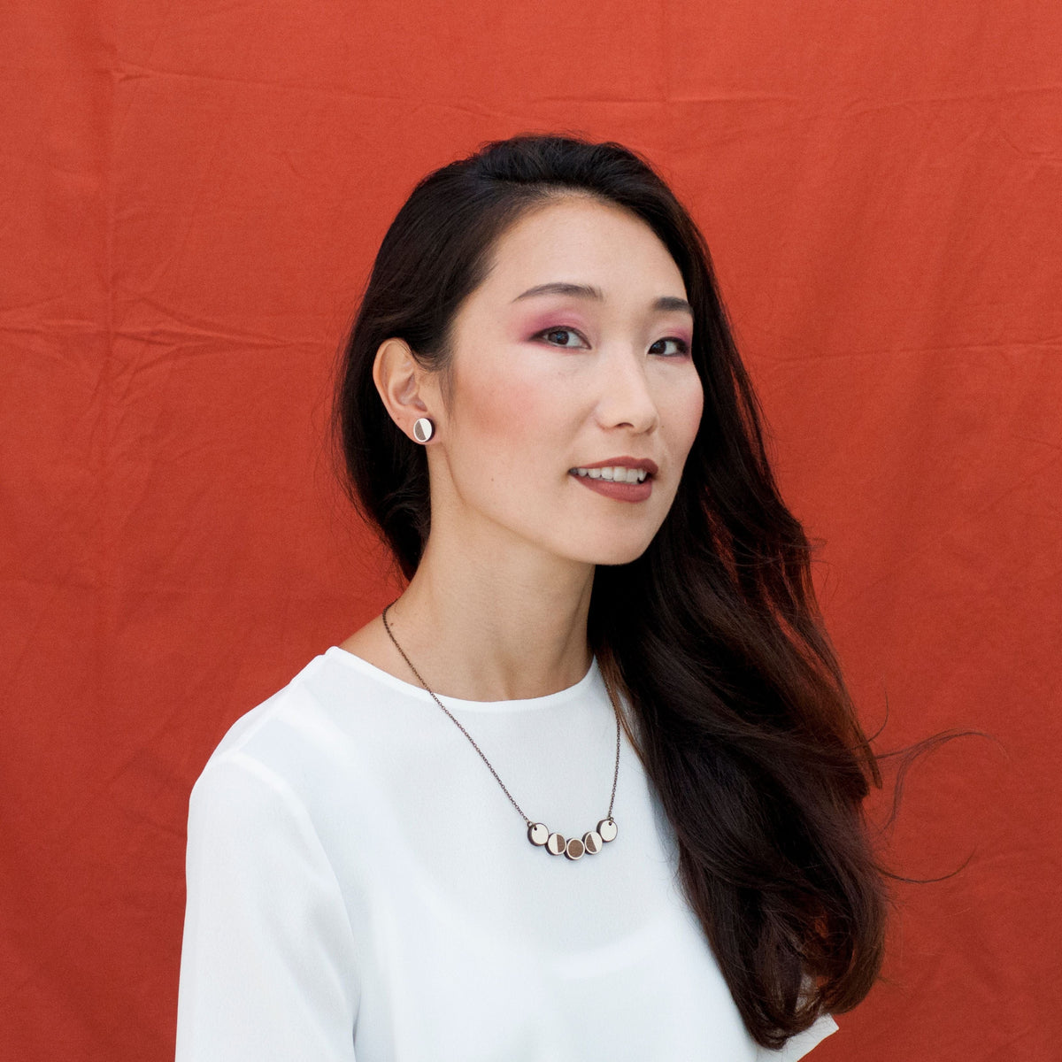 Materia Rica Moon Phases Necklace & Sunburst Earring Set