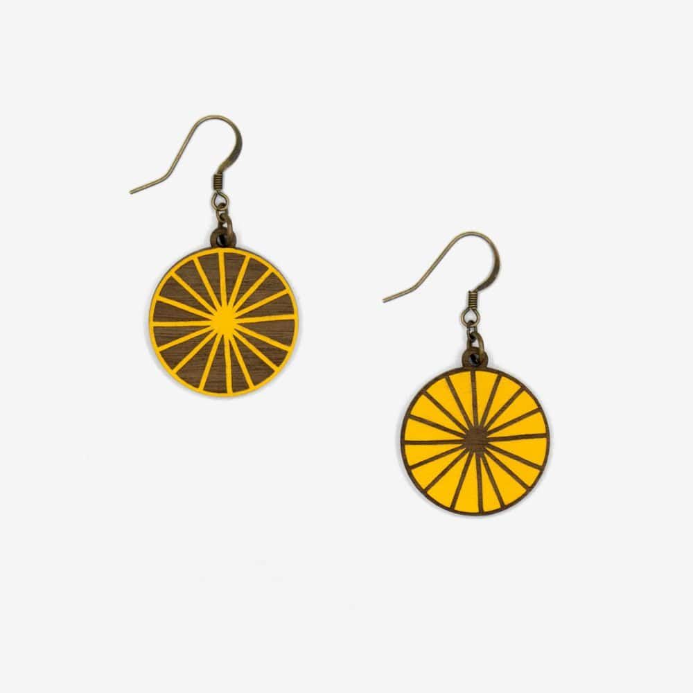 Materia Rica Moon Phases Necklace & Sunburst Earring Set