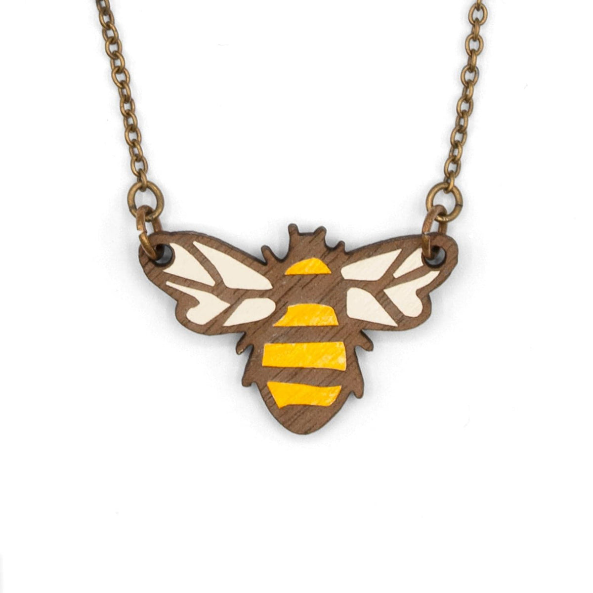 Materia Rica Queen Bee Wooden Necklace