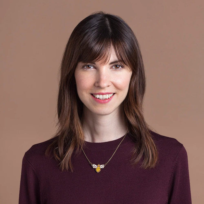 Materia Rica Queen Bee Wooden Necklace