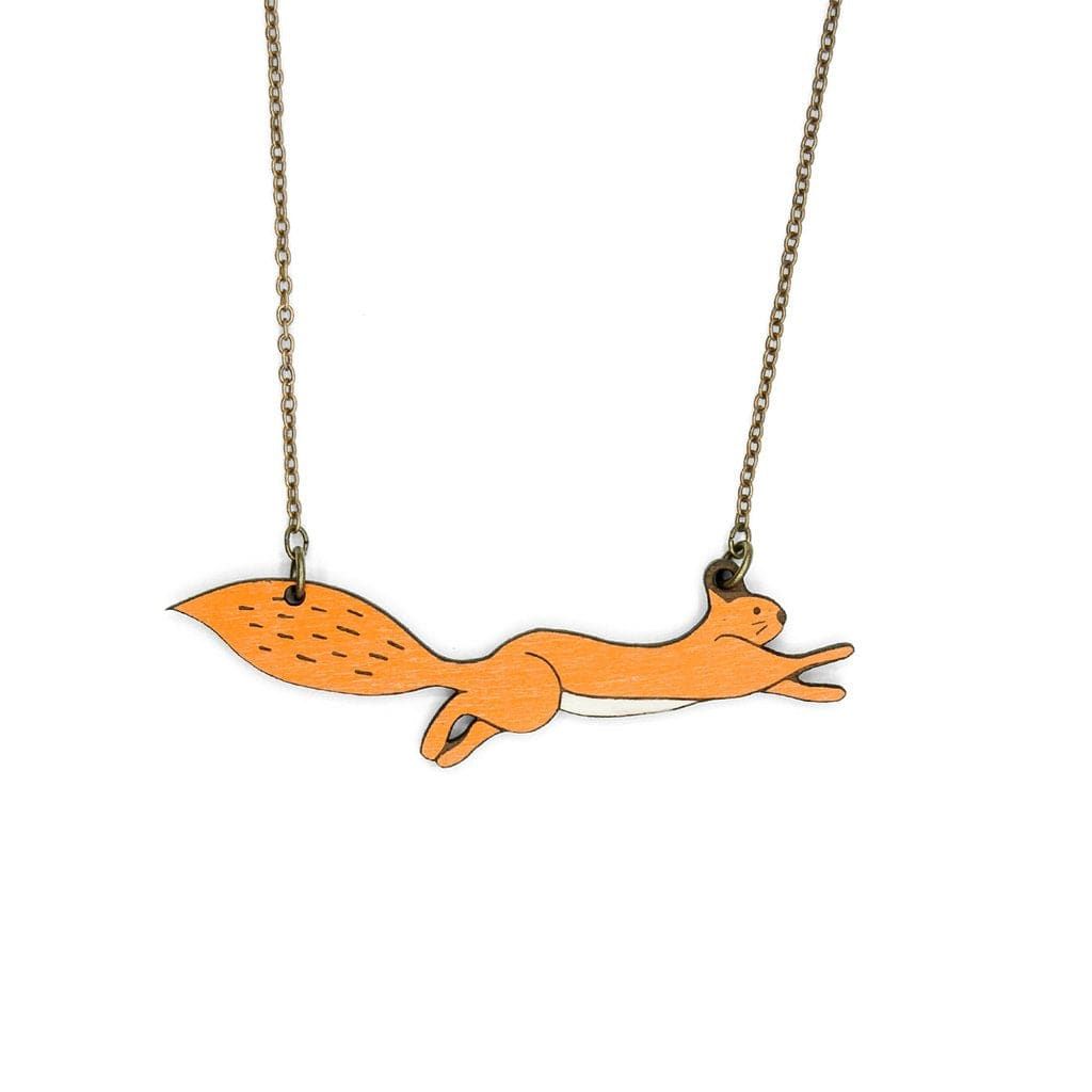 Materia Rica Squirrel Wooden Necklace