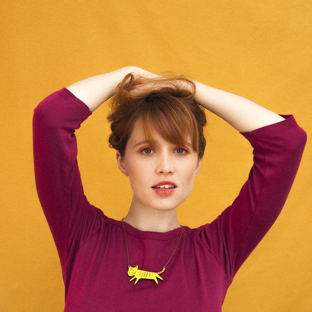 Materia Rica Tiger Necklace & Leaves Earring Set