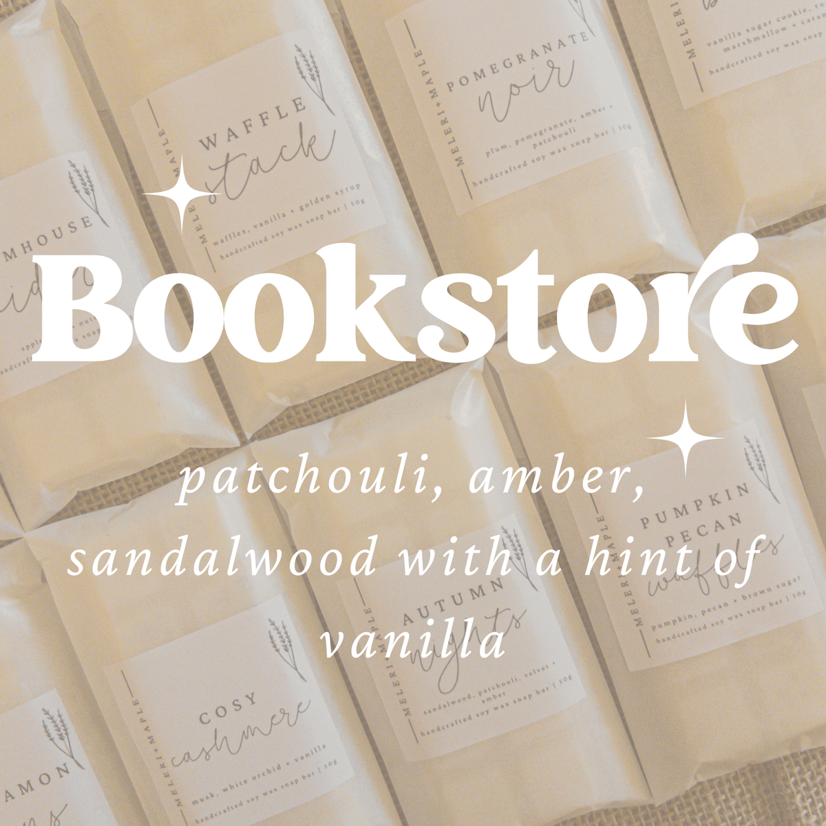 Meleri and Maple Co Bookstore Scented Snap Bar Wax Melt