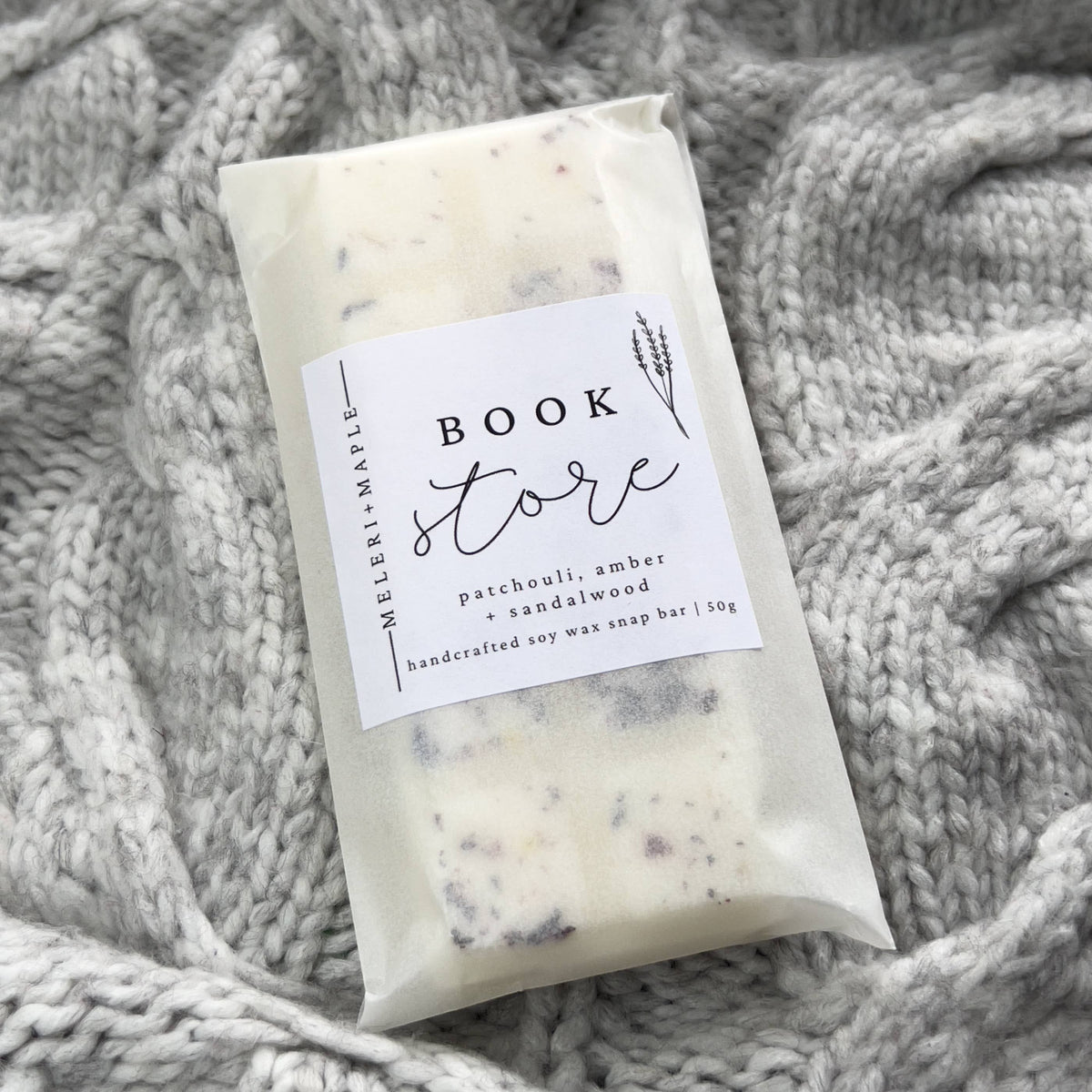 Meleri and Maple Co Bookstore Scented Snap Bar Wax Melt