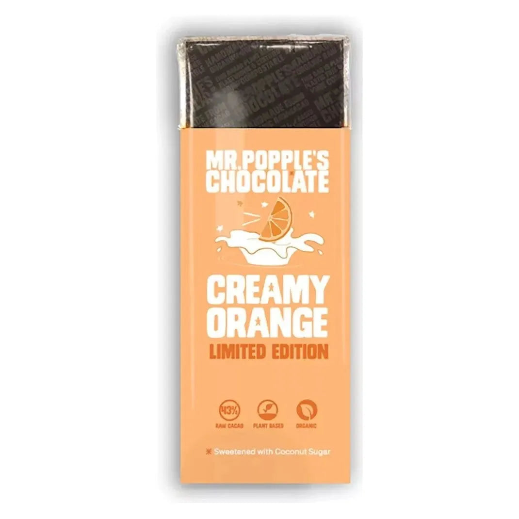 Mr Popple's Chocolate Creamy Orange Vegan Chocolate Bar