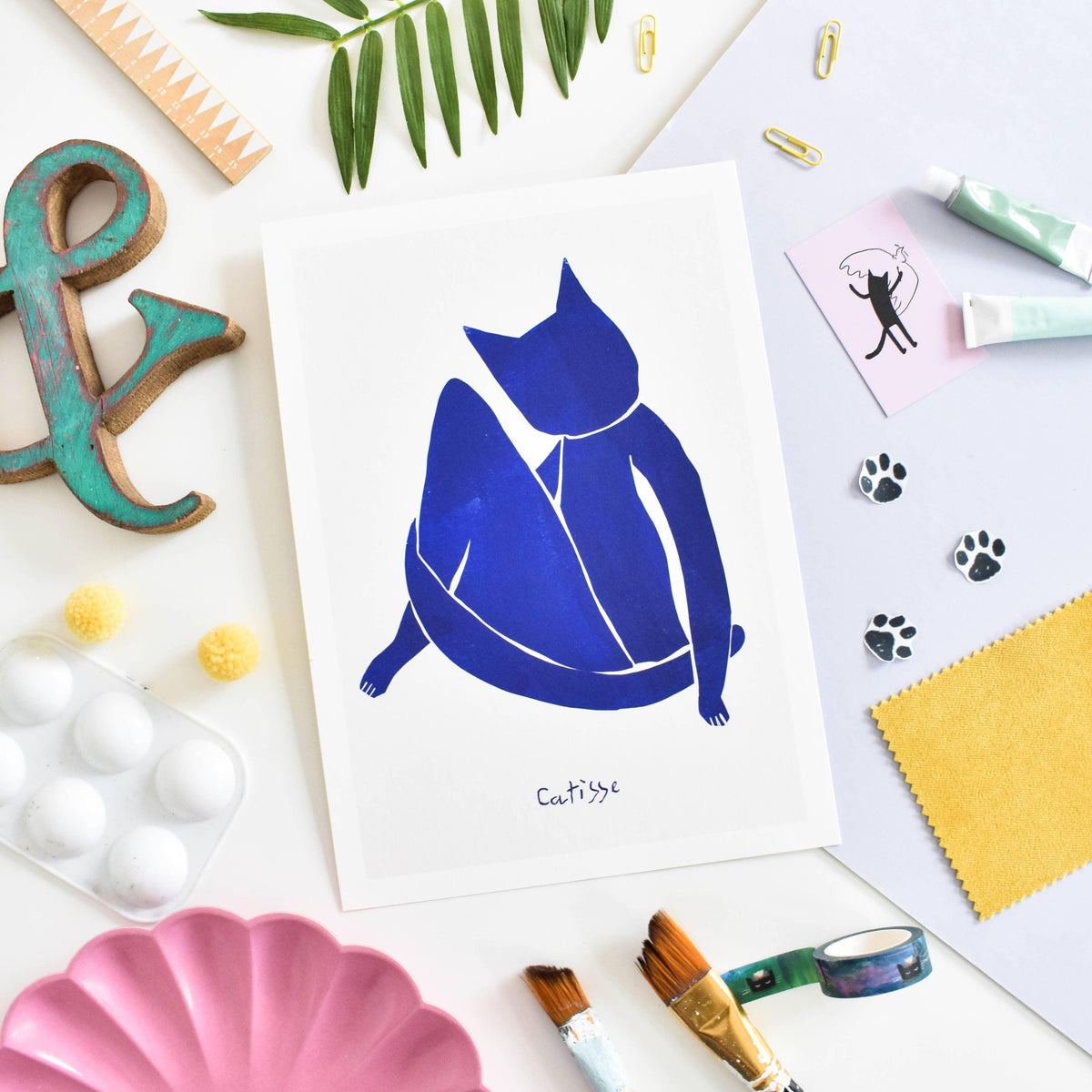 Niaski Catisse Cat Pose Print
