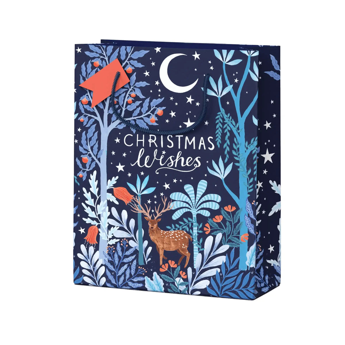 Ohh Deer Christmas Wishes Deer In Wood Large Gift Bag