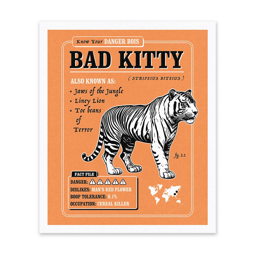 Ohh Deer Tiger Riso Print