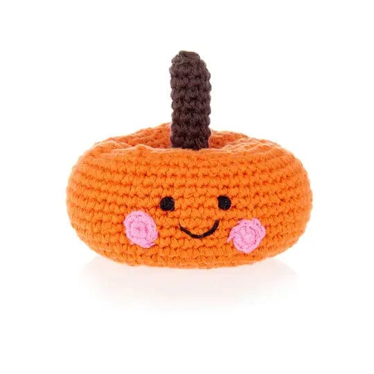 Pebblechild Baby Soft Toy Friendly Pumpkin Rattle