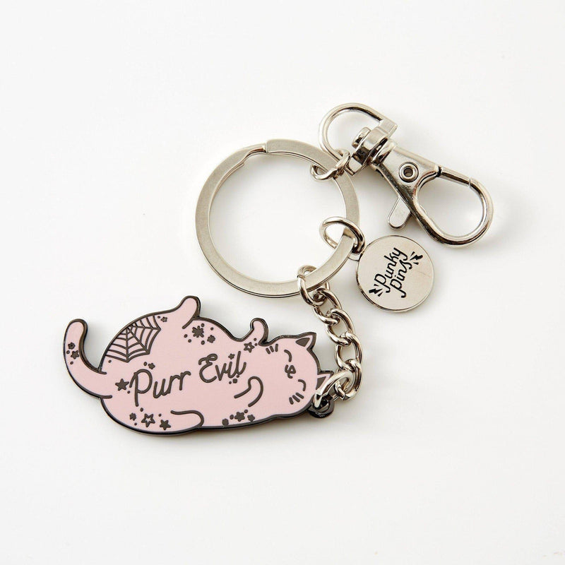 Punky Pins 'Purr Evil' Hard Enamel Keyring