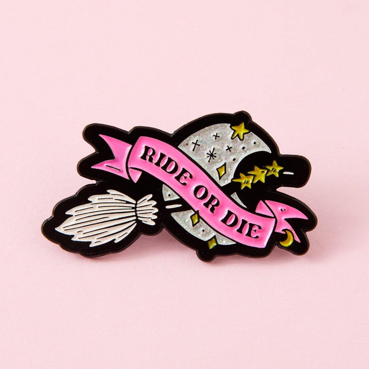 Punky Pins 'Ride or Die' Broomstick Enamel Pin