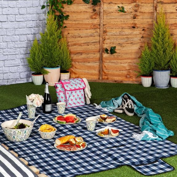 Rinkit Blue Gingham Picnic Blanket