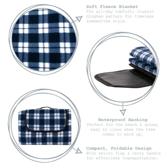 Rinkit Blue Gingham Picnic Blanket
