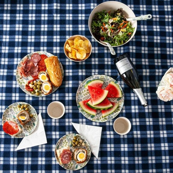 Rinkit Blue Gingham Picnic Blanket