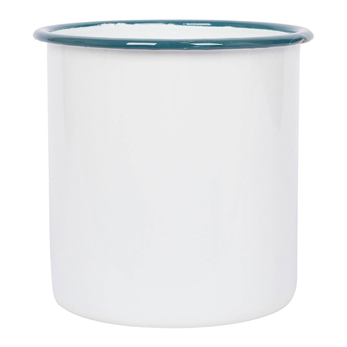 Rinkit Ltd 15.5cm White Enamel Utensil Holder - By Argon Tableware: Blue