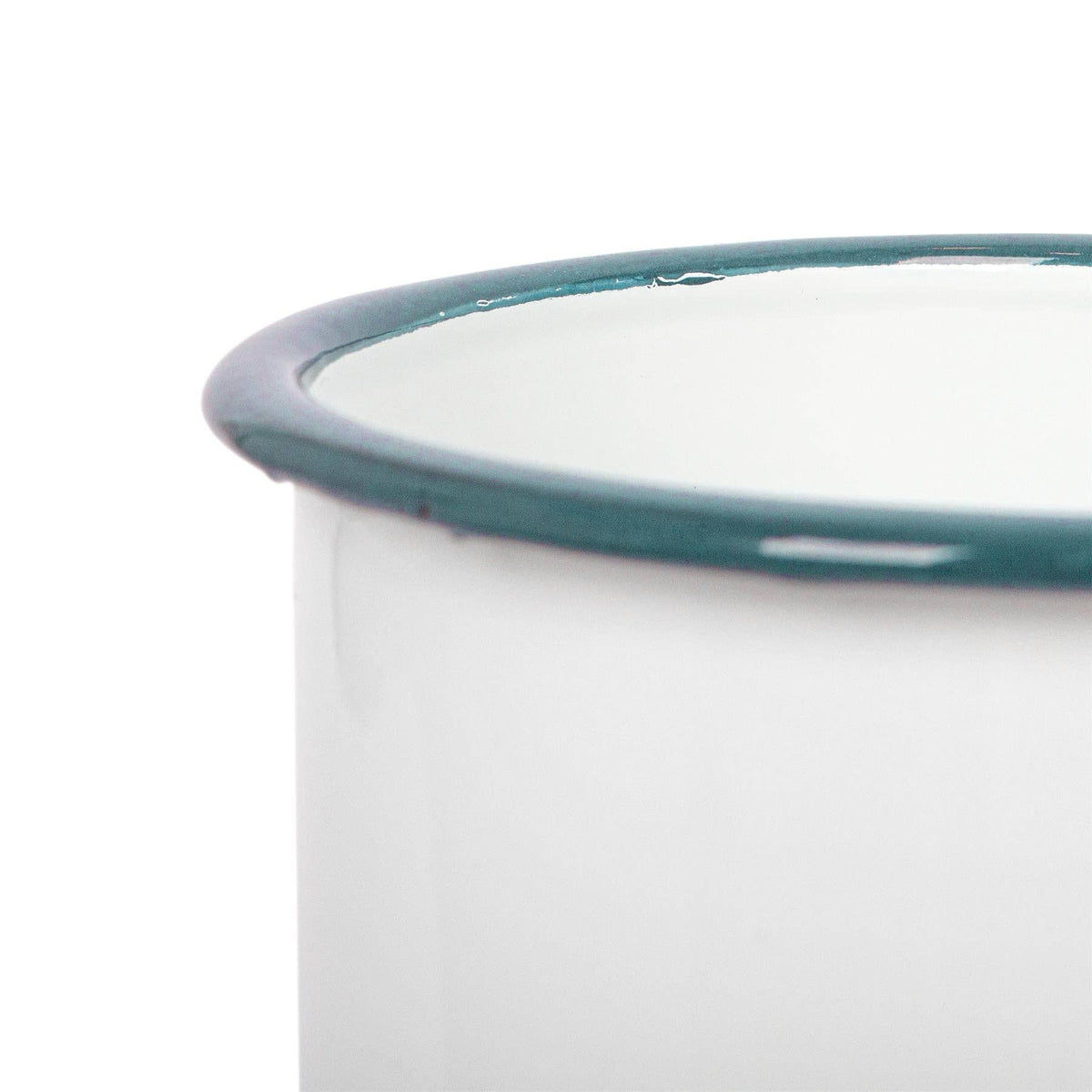 Rinkit Ltd 15.5cm White Enamel Utensil Holder - By Argon Tableware: Blue