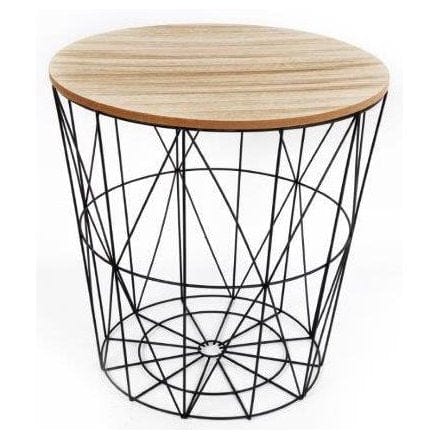 Rosefields Black Geometric Wire Circular Table