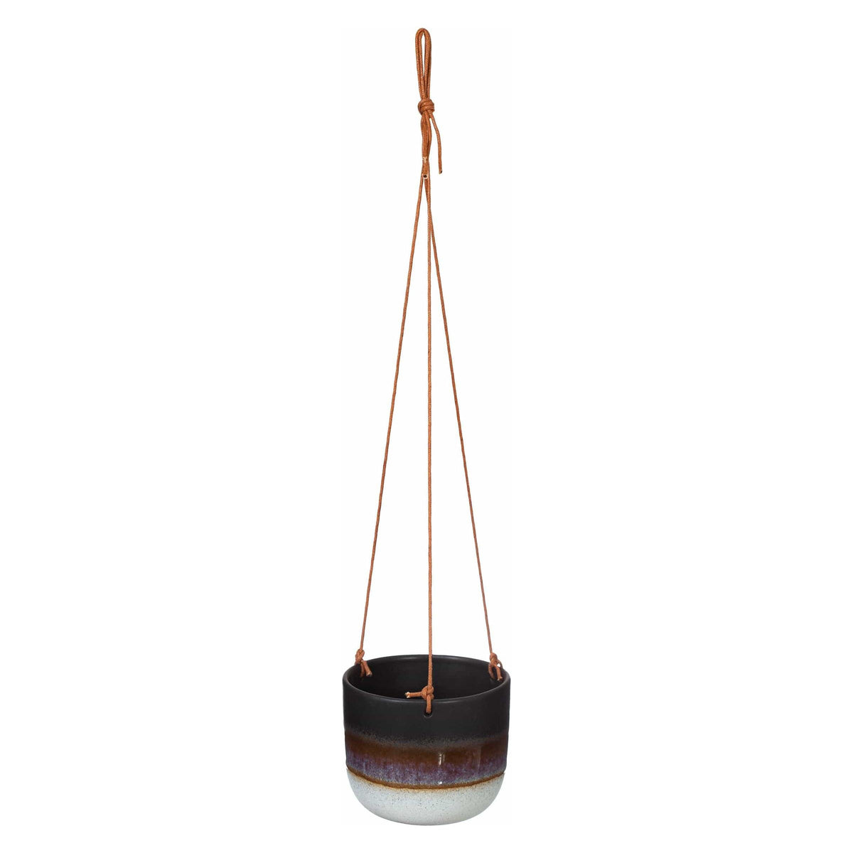 Sass & Belle Black Mojave Glaze Hanging Planter