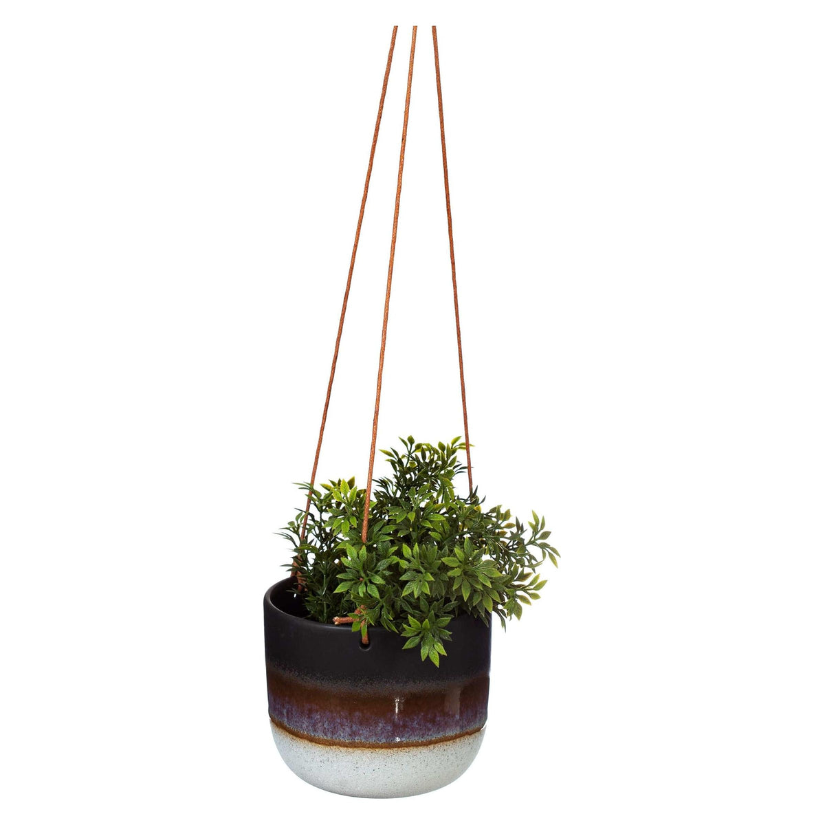 Sass & Belle Black Mojave Glaze Hanging Planter