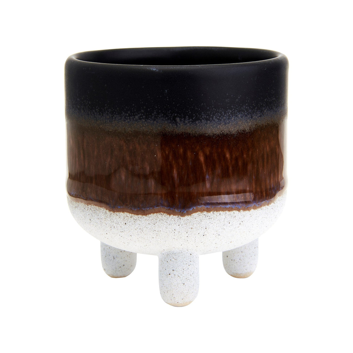 Sass & Belle Black Mojave Glaze Mini Planter