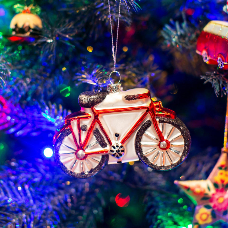 Sass & Belle Red Bicycle Bauble