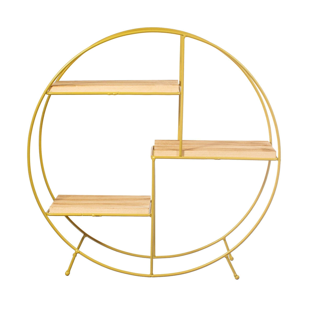 Sass & Belle Round Shelf - Antique Gold