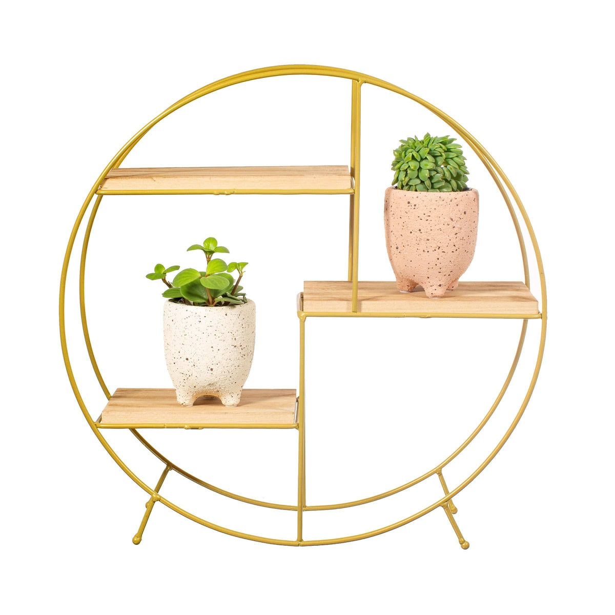 Sass & Belle Round Shelf - Antique Gold