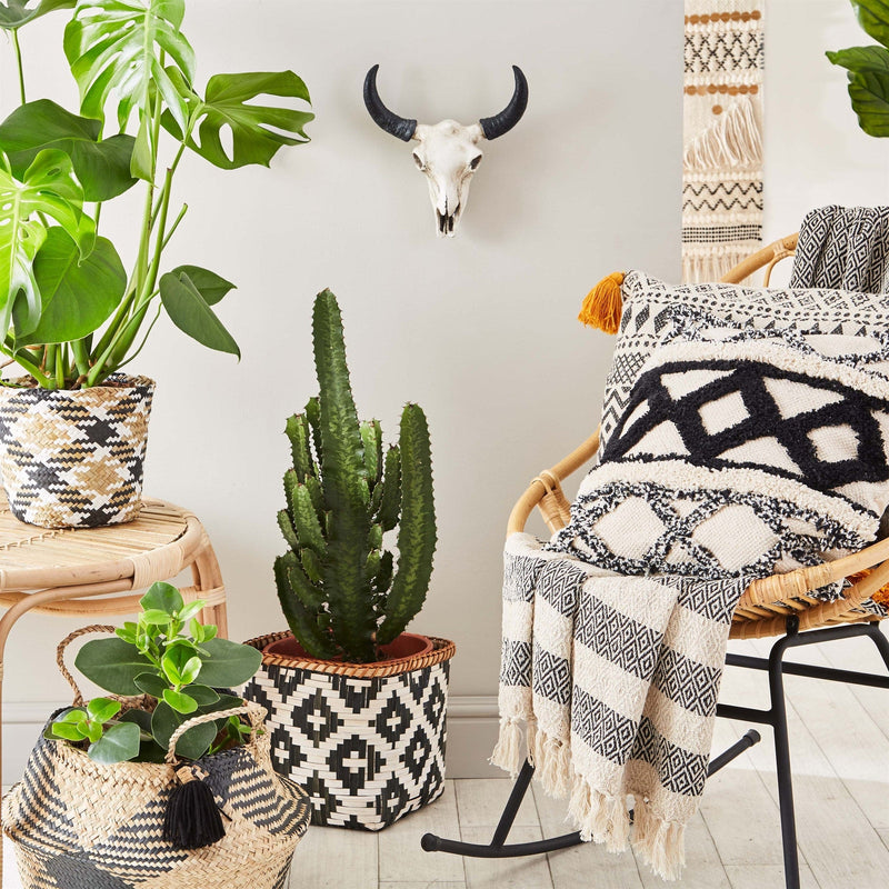 Sass & Belle Scandi Boho Geo Bamboo Basket